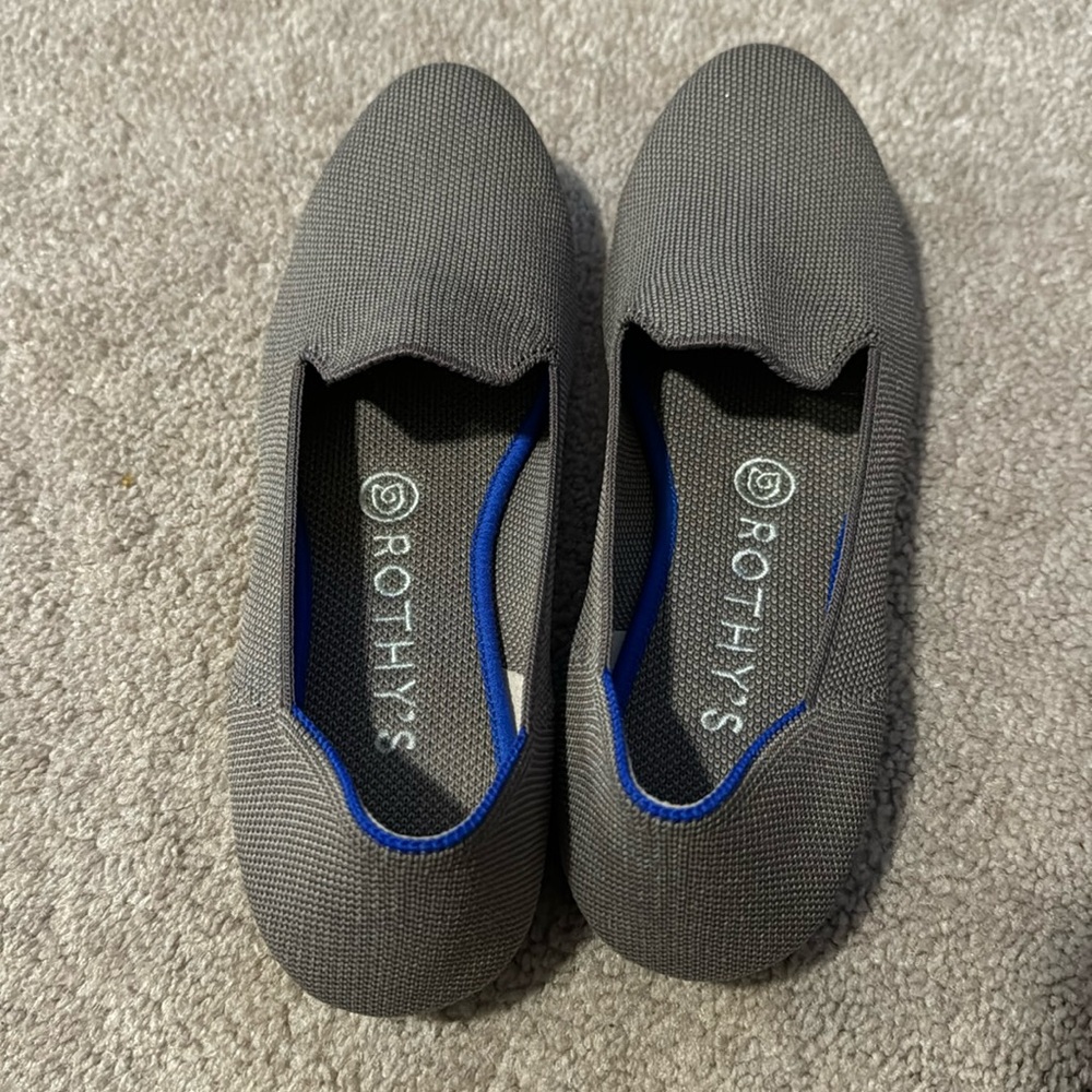 Rothy’s grey loafer flats